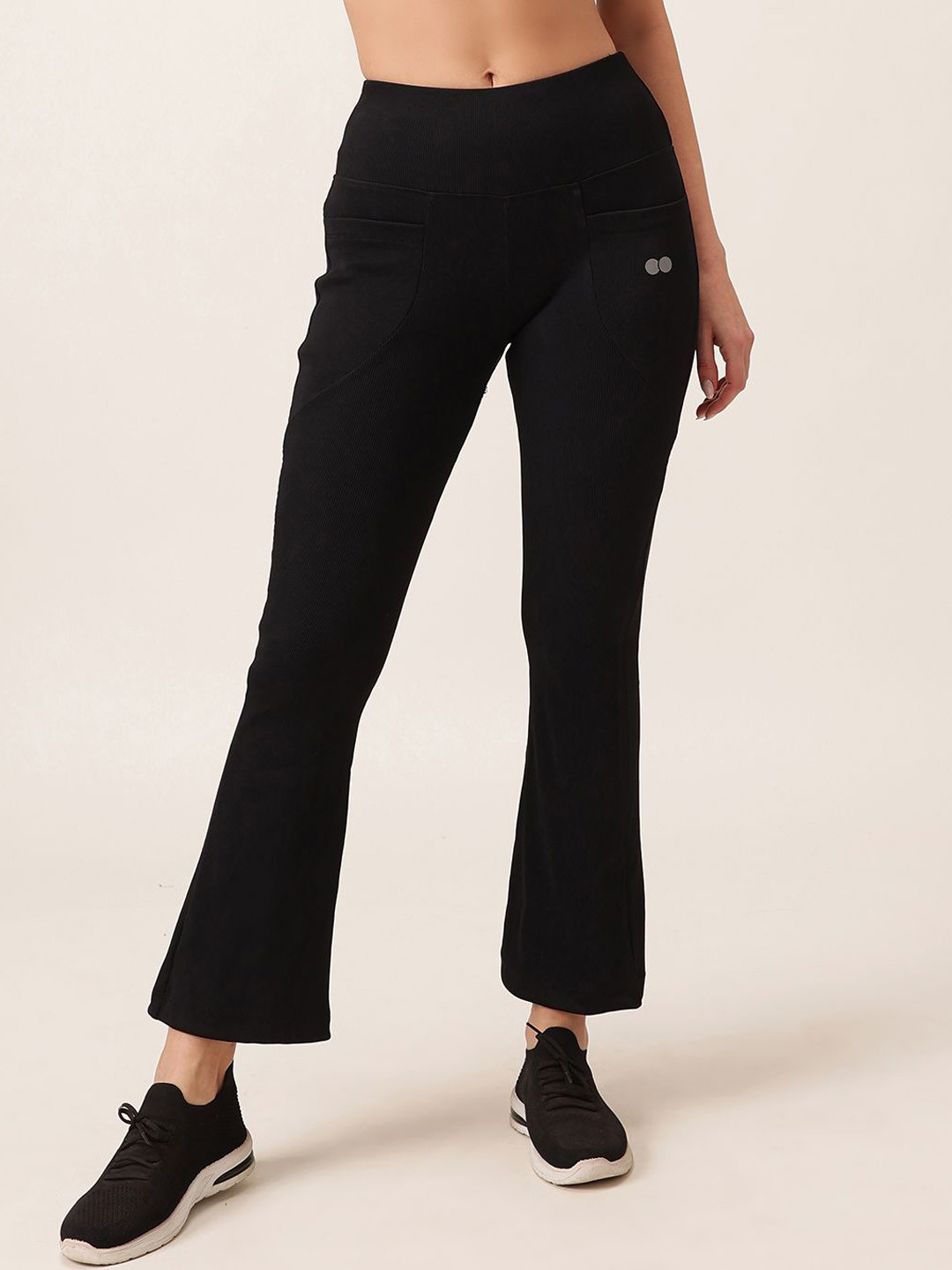 Clovia Flared Yoga Relaxed-Fit Track Pants