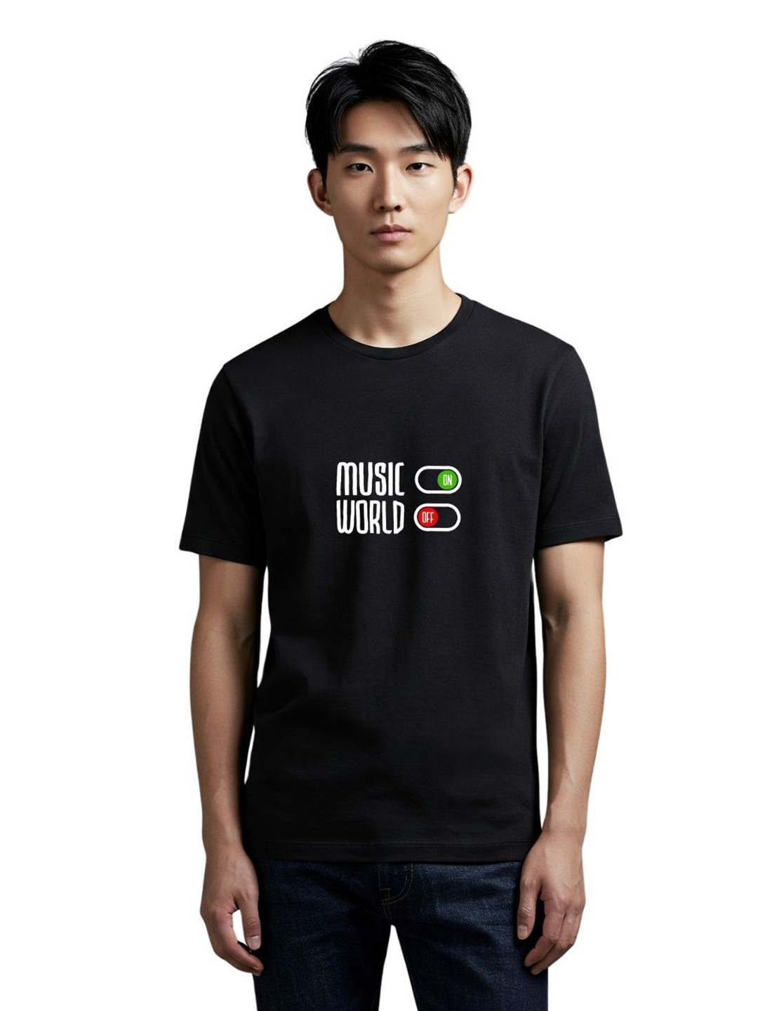 PULP Music World Typography Printed Pure Cotton T-Shirt