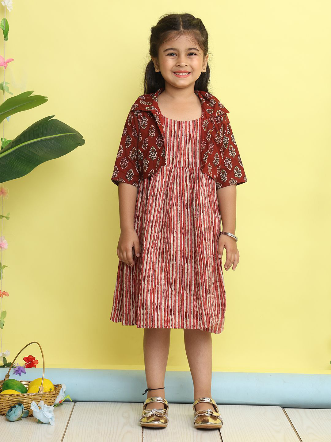 Here&Now X Kinder Kids Print A-Line Dress