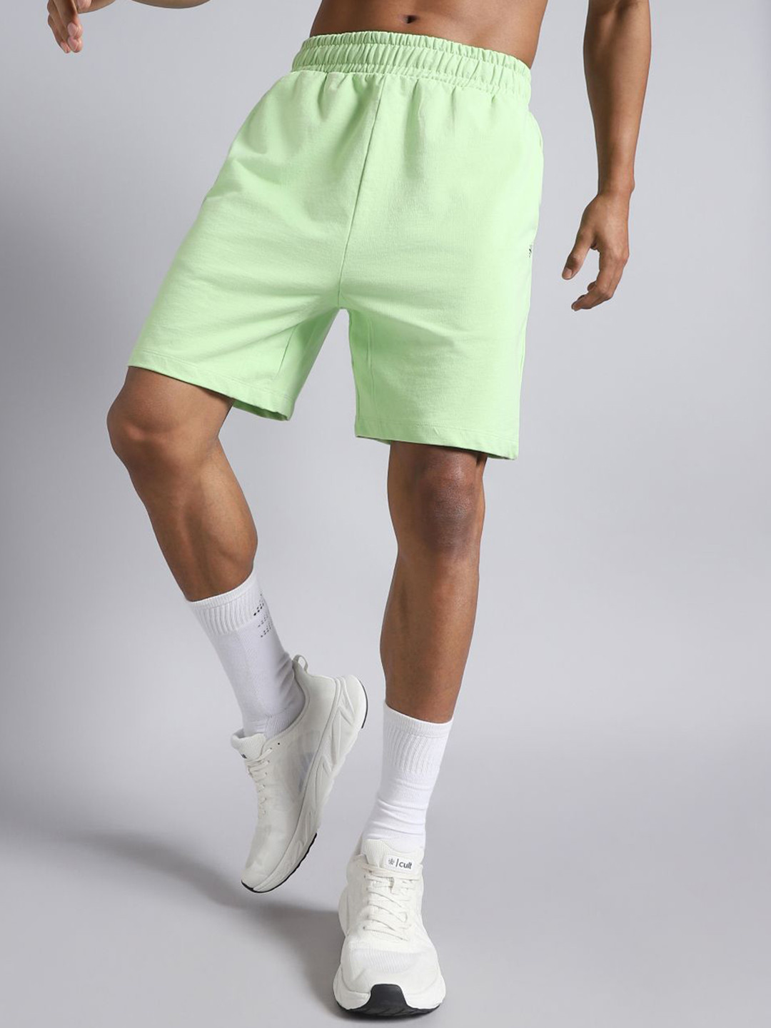 CULT Men Lime Dance Brand Carrier Shorts