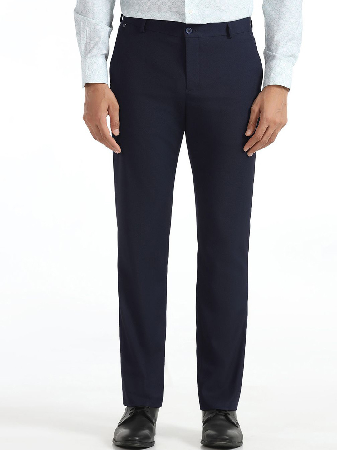 Blackberrys Men Textured Formal Trousers