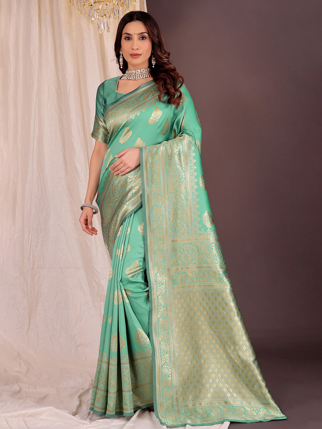 Moda Rapido Woven Design Zari Banarasi Saree