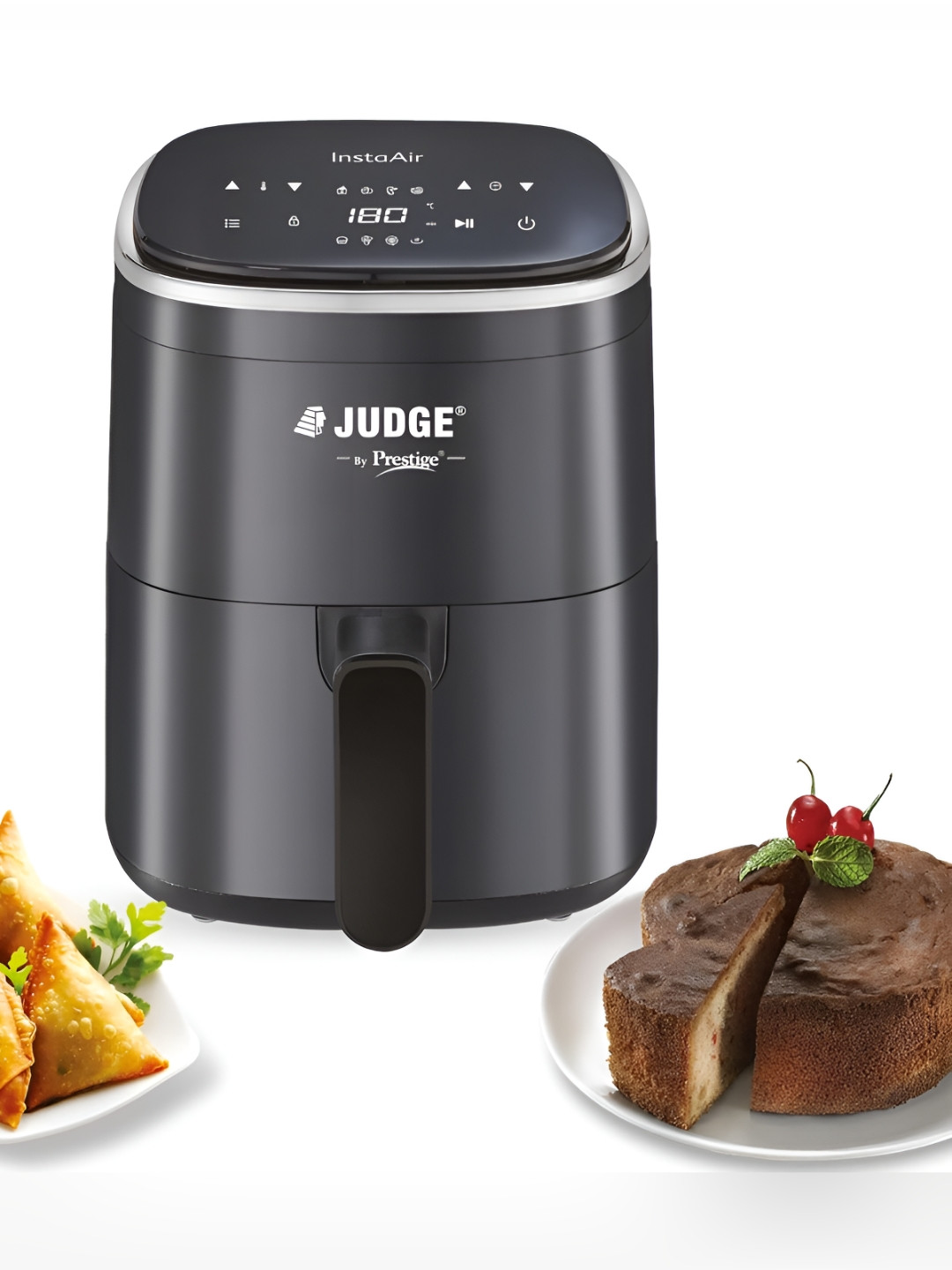 JUDGE By Prestige InstaAir Black 1250W 8 Preset Menu Options Digital Airfryer- 4L