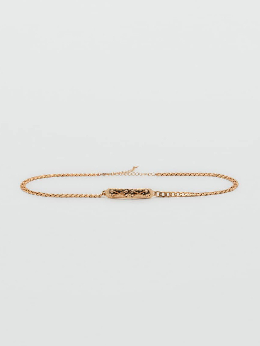 MANGO Women Metallic Chain-Style Belt