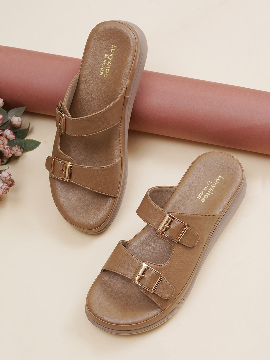 LUXY SHOE Women Open Toe Flatform Sandals