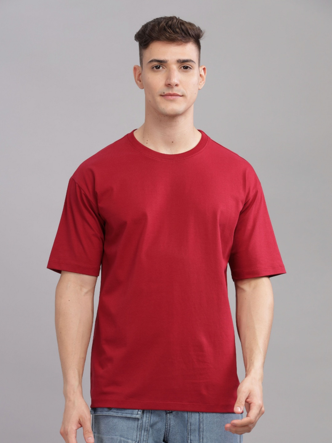 SOLACEACTIVE Entrepreneur Back Design Printed Drop-Shoulder Sleeves Oversized T-shirt