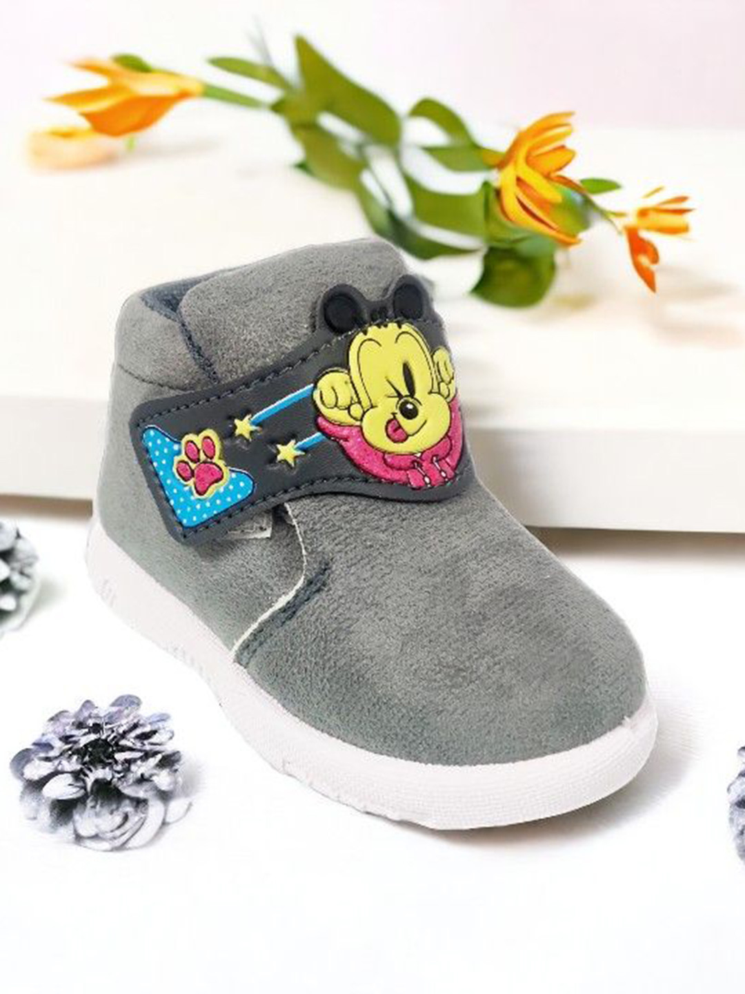 COOLZ Unisex Kid's Printed Lightweight Velcro Sneakers Casual Shoes