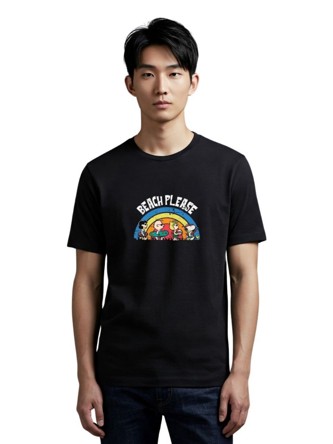 PULP Beach Please Funky Typography Printed Pure Cotton T-Shirt