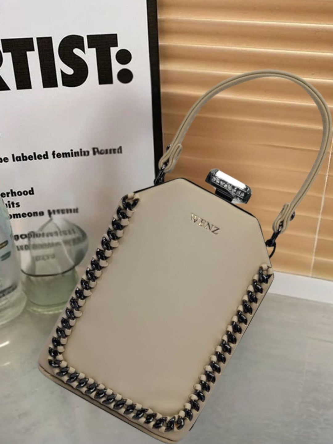 Wenz Embellished Box Clutch