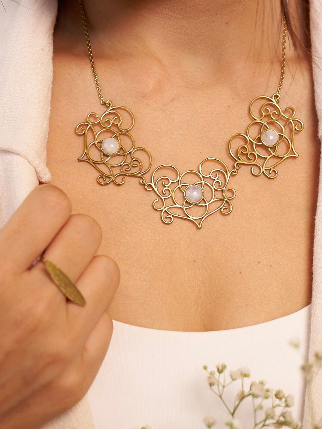 Soul Works Brass Necklace with free Brasso polishing Liquid