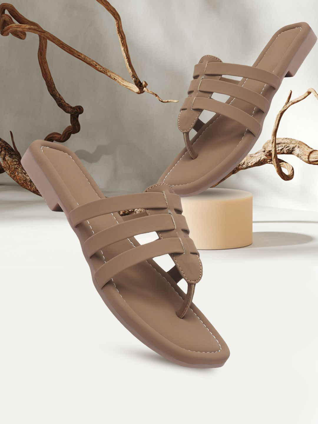 SIRDENILL Women Open Toe Flats