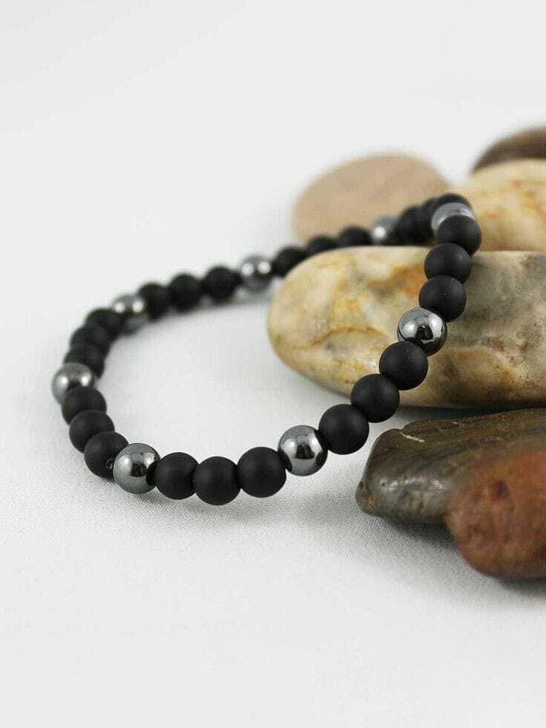 Sukhad Black and Silver Bracelet