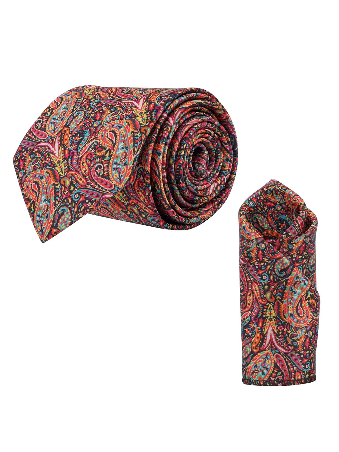 CALIXTO Men Printed Satin Skinny Tie