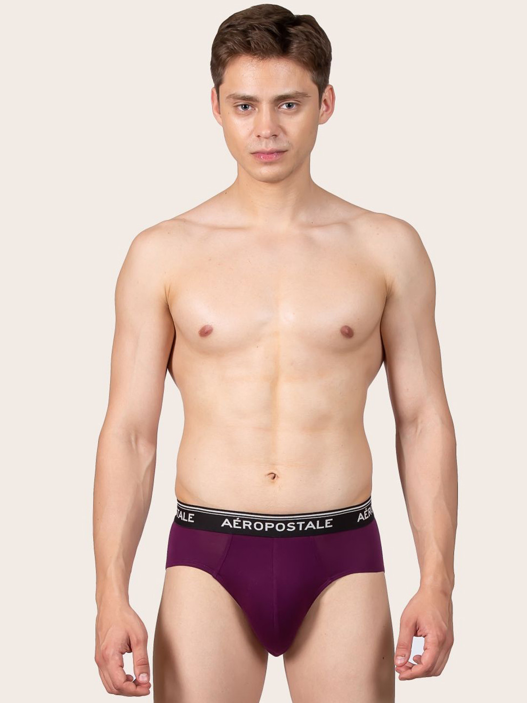 Aeropostale Mid Rise Basic Briefs MMJLBF01-PTPL