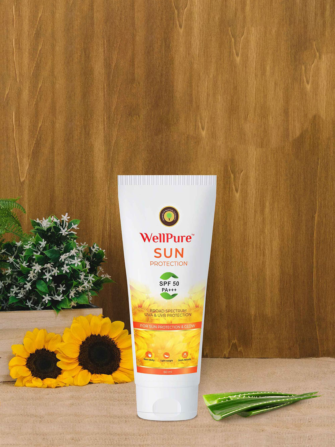 wellpure Broad Spectrum Sunscreen SPF 50 PA+++ - 60 ml