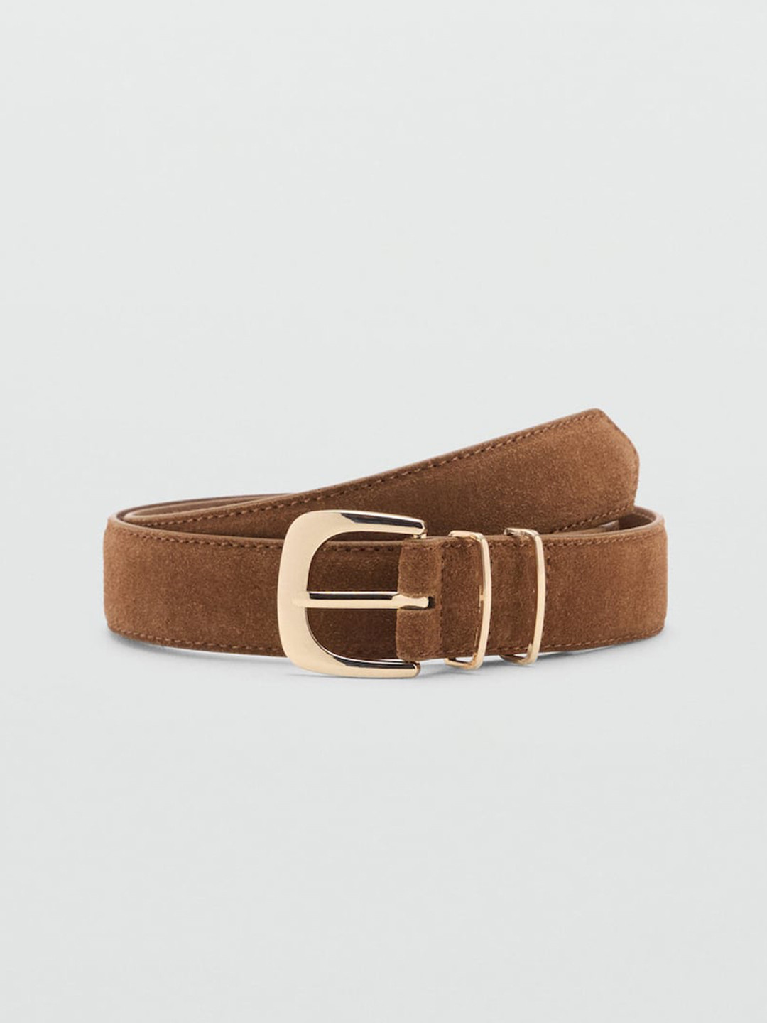 MANGO Women Leather Wide Belt