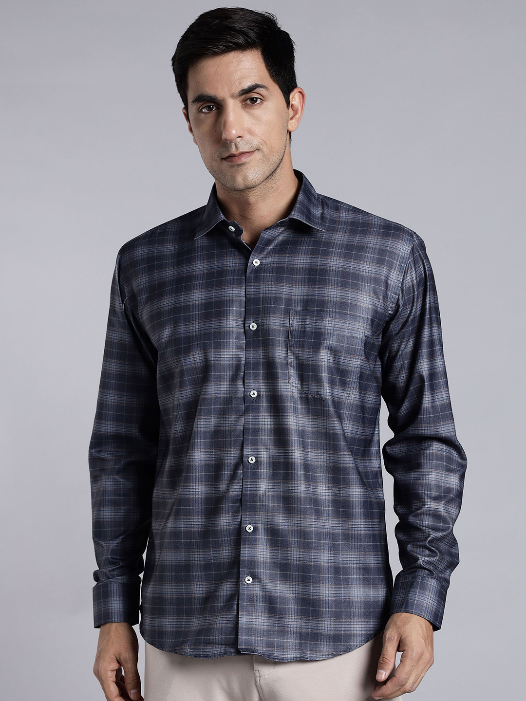 APPEL TOUCH Men Comfort Tartan Checks Checked Semiformal Shirt