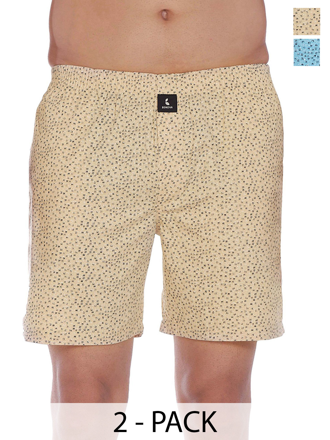 BENOVA Pack Of 2 Printed Pure Cotton Boxers BNV-24-27-P2-S
