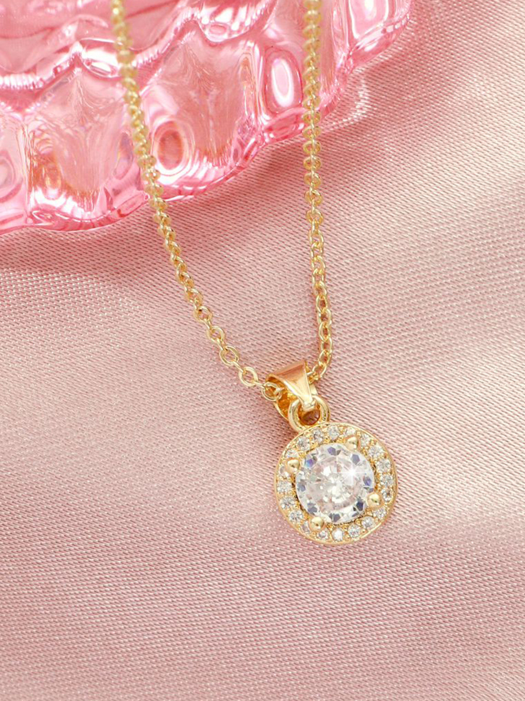 SALTY Stones Studded Gleam Kiss & Forever Radiance - Pendant & Ring Jewellery Set