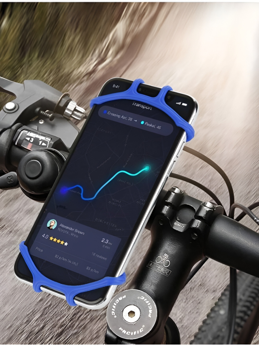 upkaranwale Blue Bicycle Phone Holder