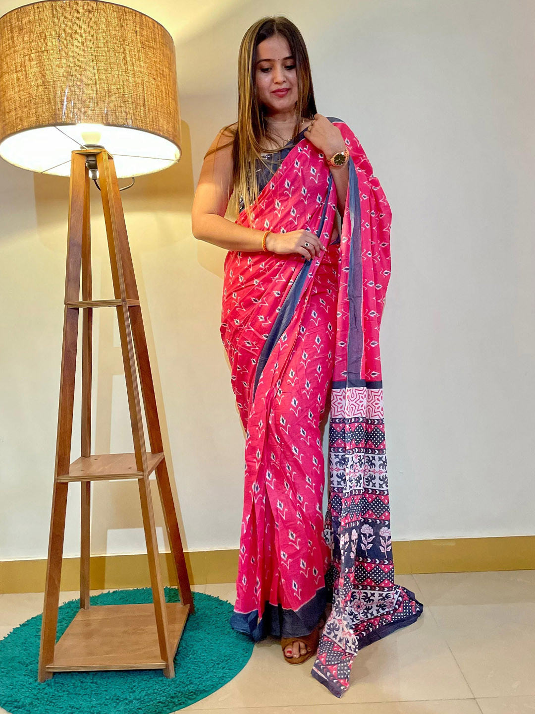 JAINICA Ethnic Motifs Pure Cotton Ilkal Saree