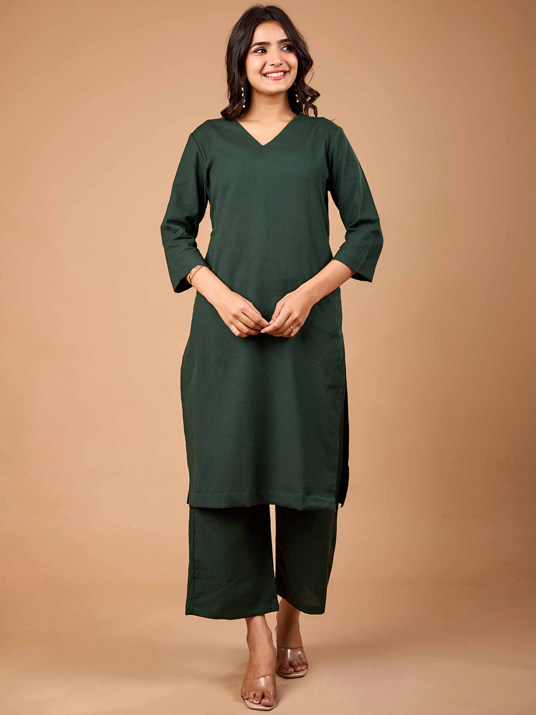 NAMA'S Women Pure Cotton Kurta with Trousers