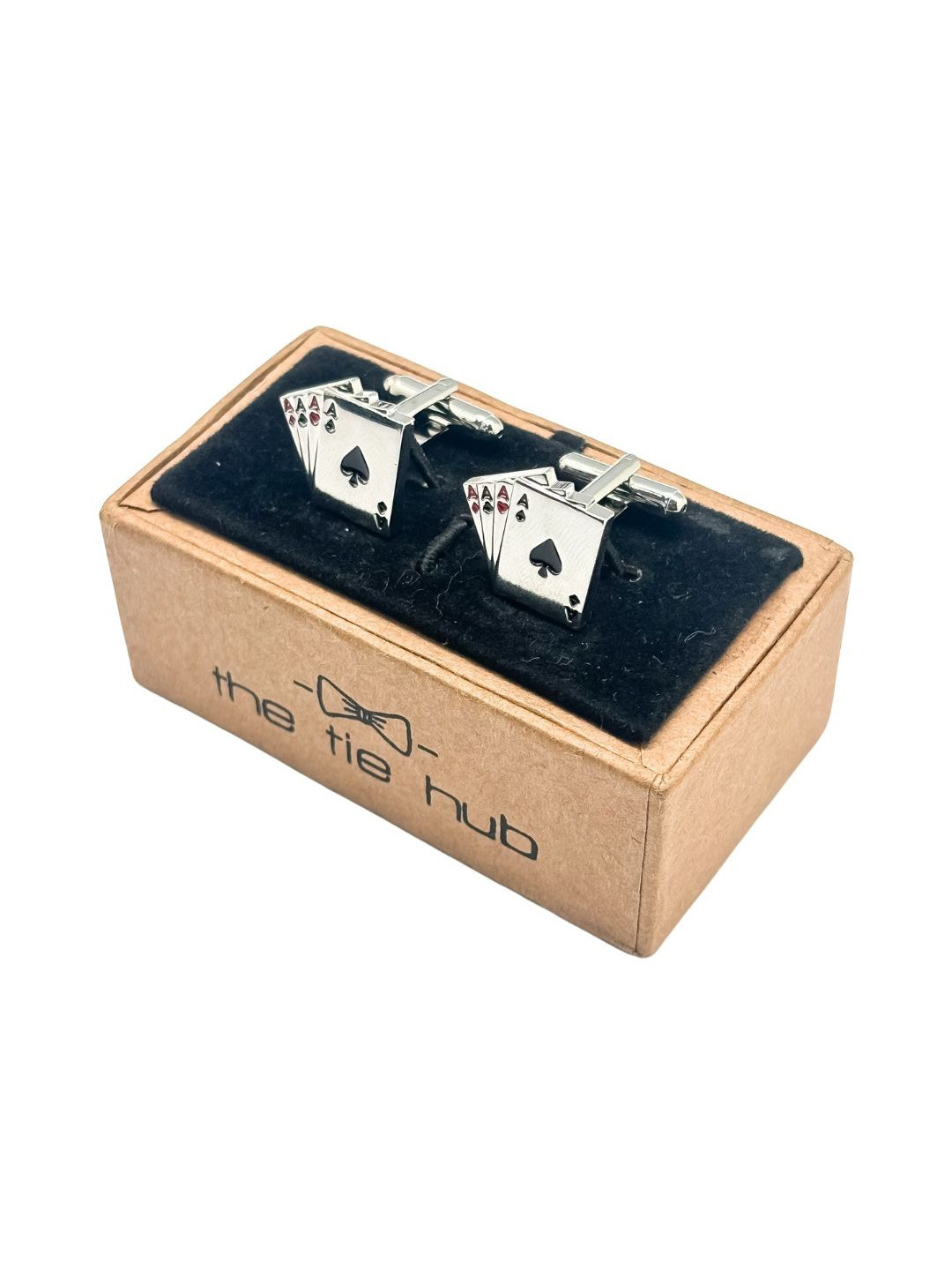 The Tie Hub Men Poker Printed Rectangle Cufflink