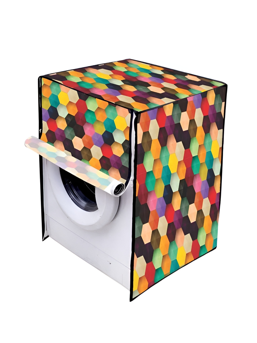 The Furnishing Tree Multi Plastic Printed Washing Machine Cover