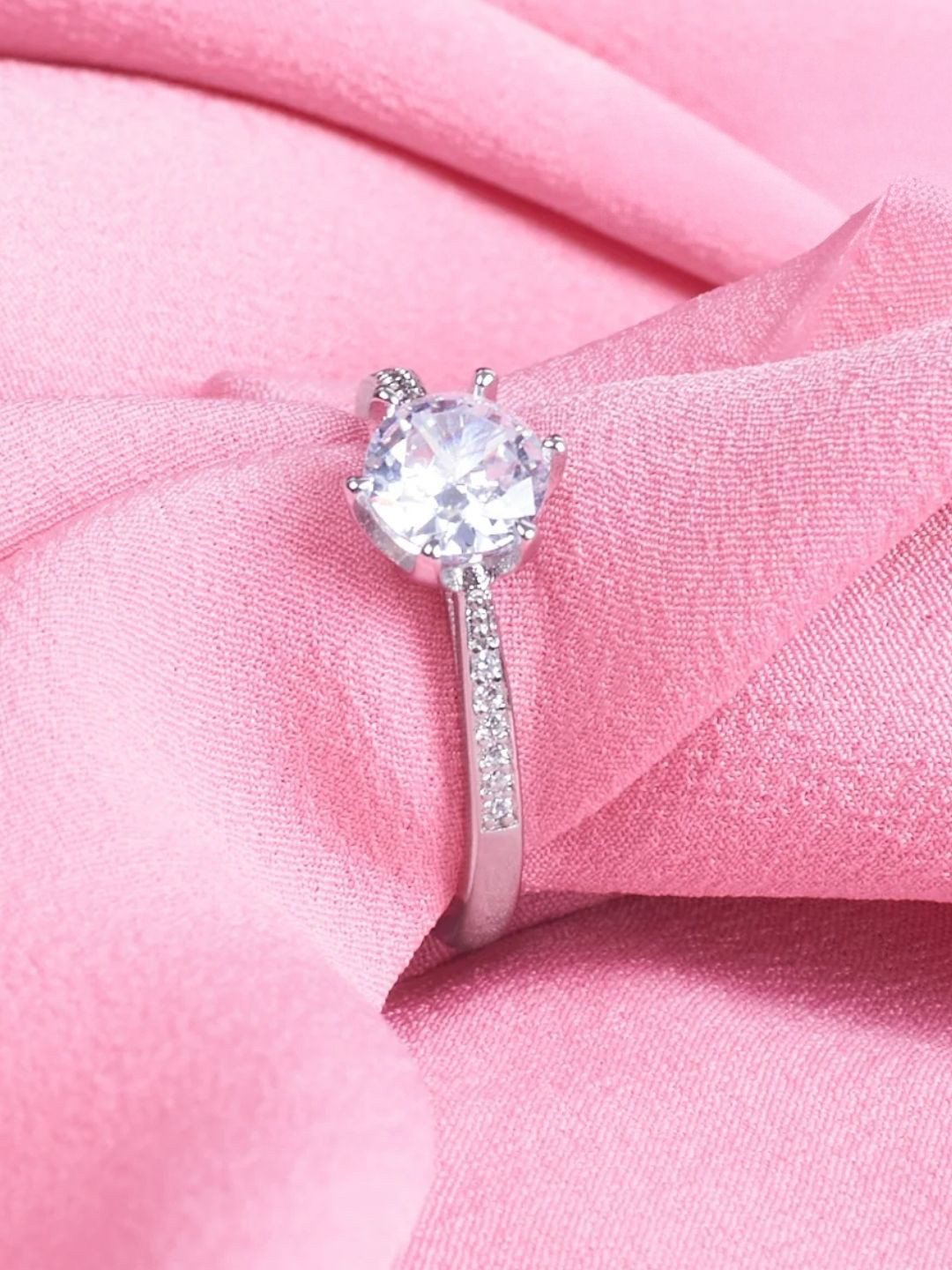 SALTY Pack of 2 Women Luster Silver Promise Ring