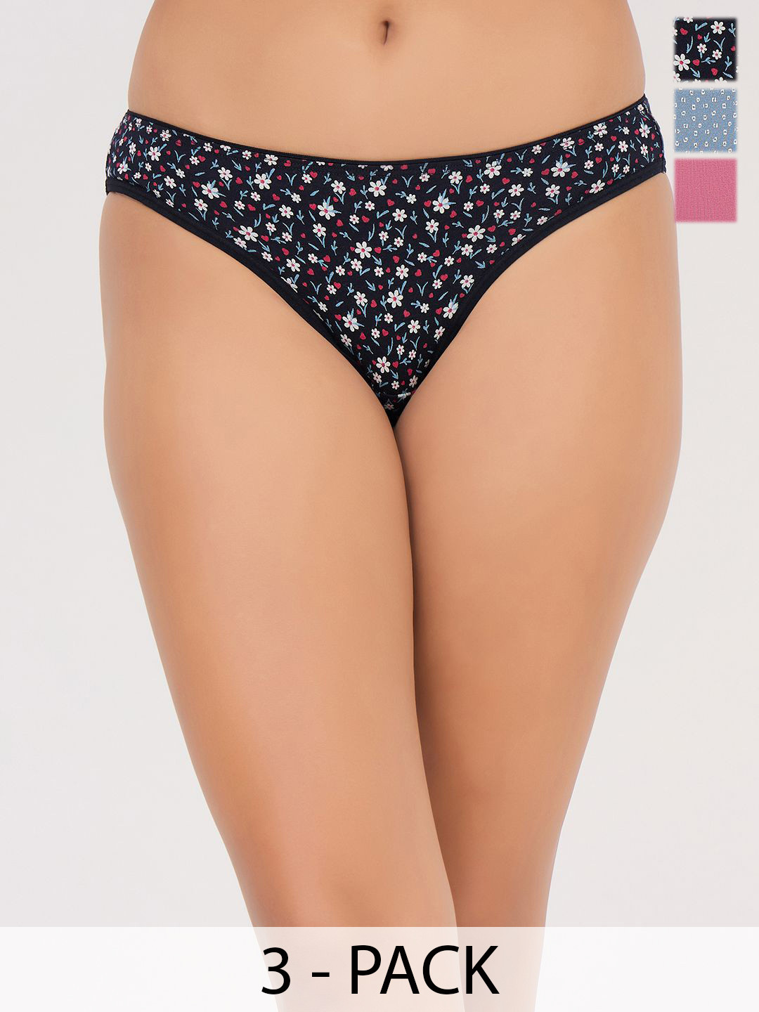 Clovia Pack of 3 Bikini Briefs PNC530083S