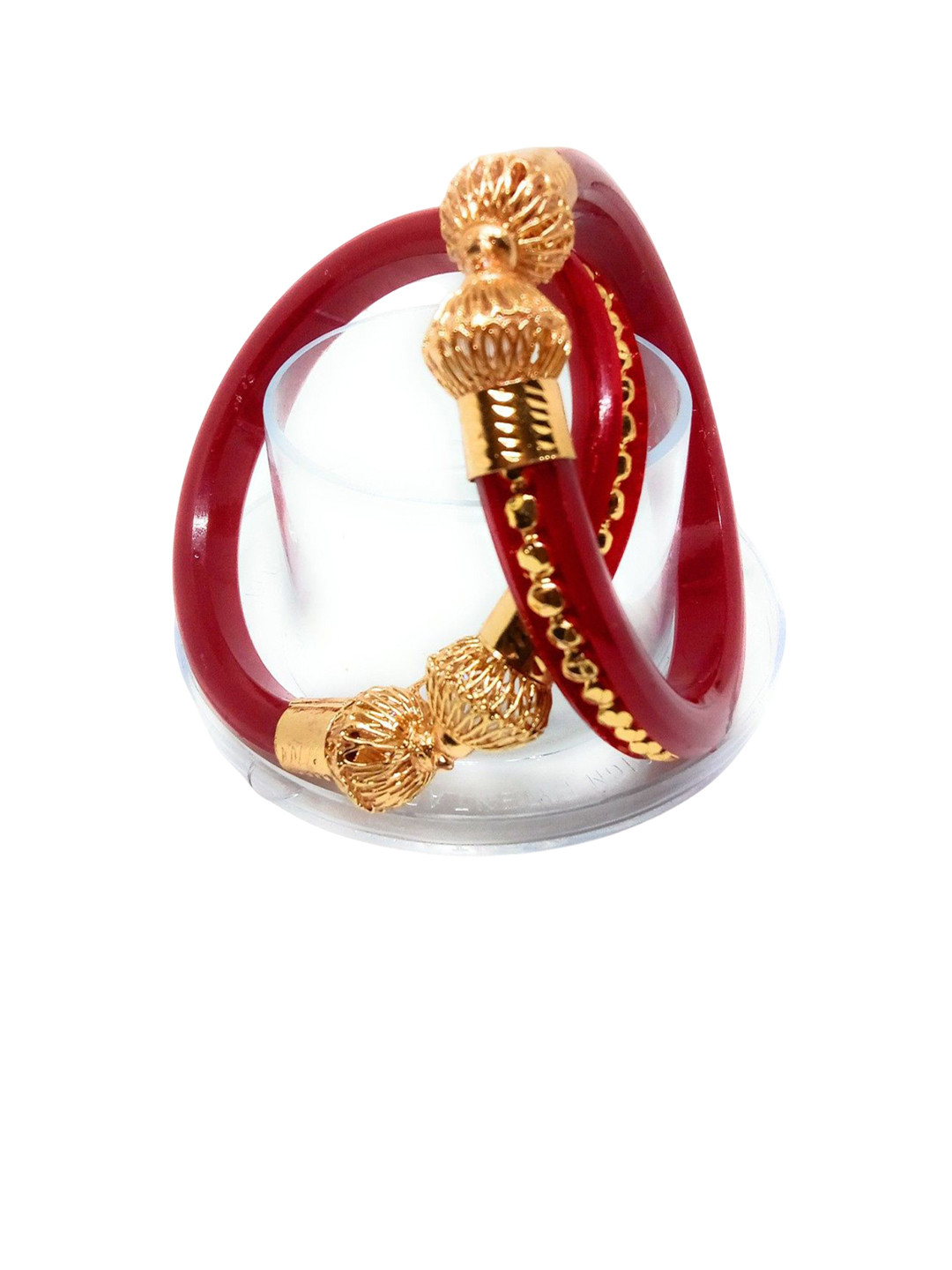 TANVI J Set Of 2 Gold Plated Pola Bangle