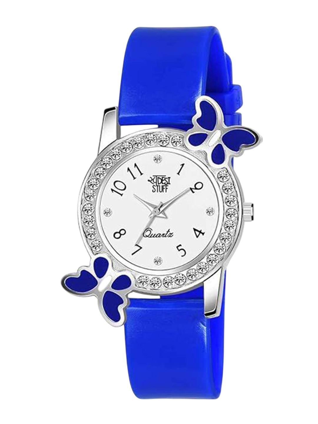 SWADESI STUFF Women Round Dial & Straps Analogue Watch 2 butterfly blue 9