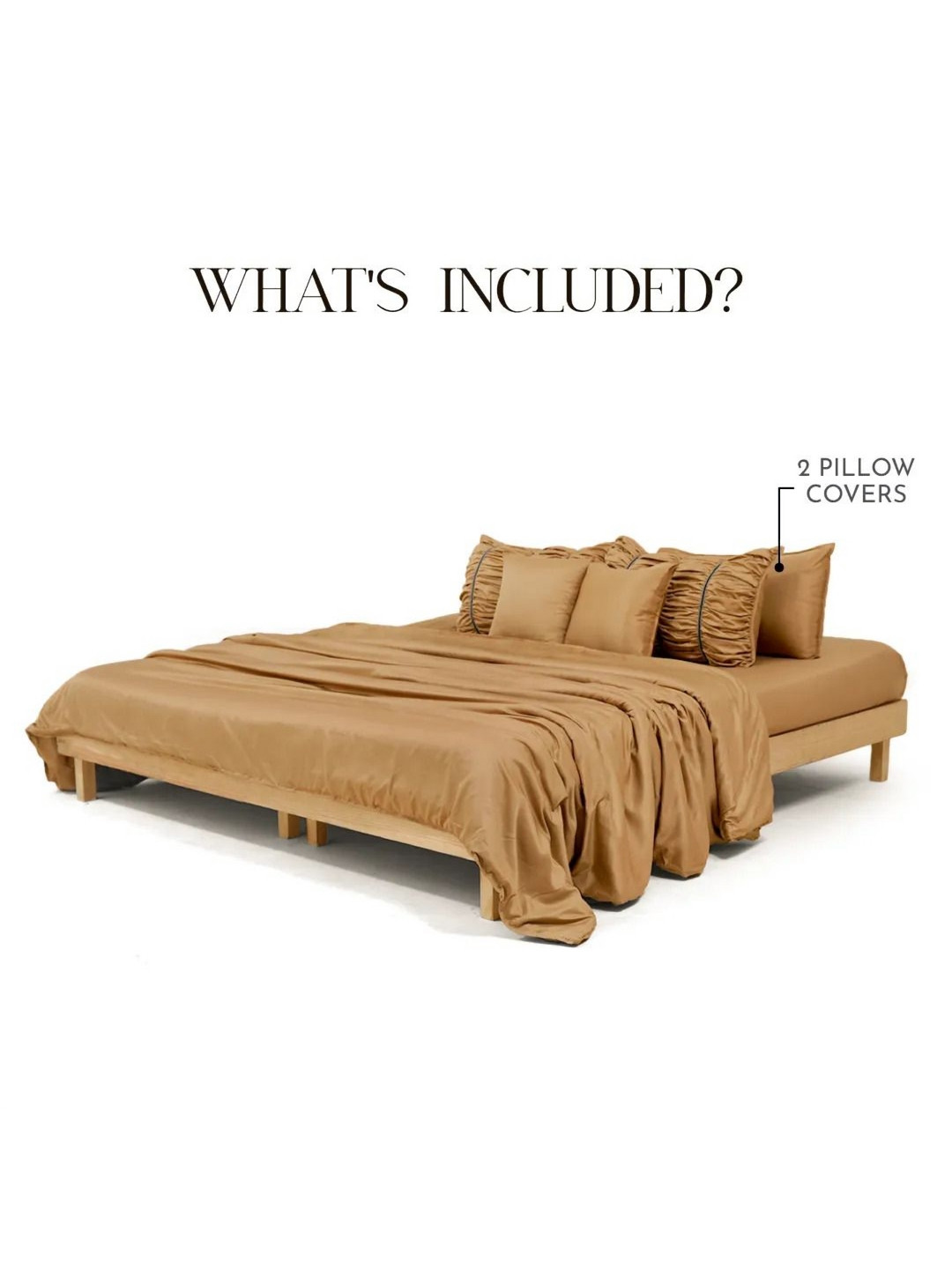 Zarf Tan Pure Cotton Pillow Covers