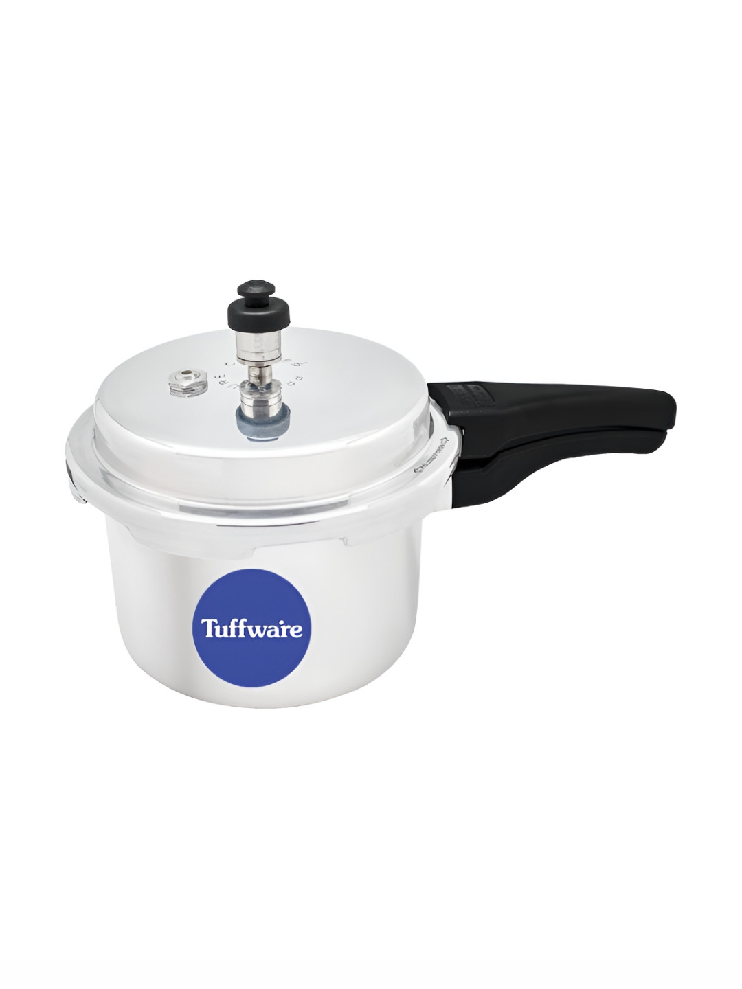 TUFFWAIRE Silver Aluminium Induction Base Outer Lid Hard Anodized Pressure Cooker-5 L
