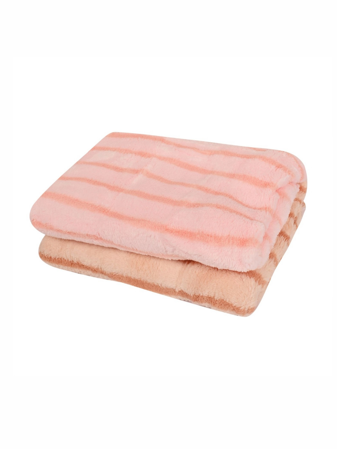 LOOM LEGACY 2-Pcs Peach & Beige Striped Kitchen Towel