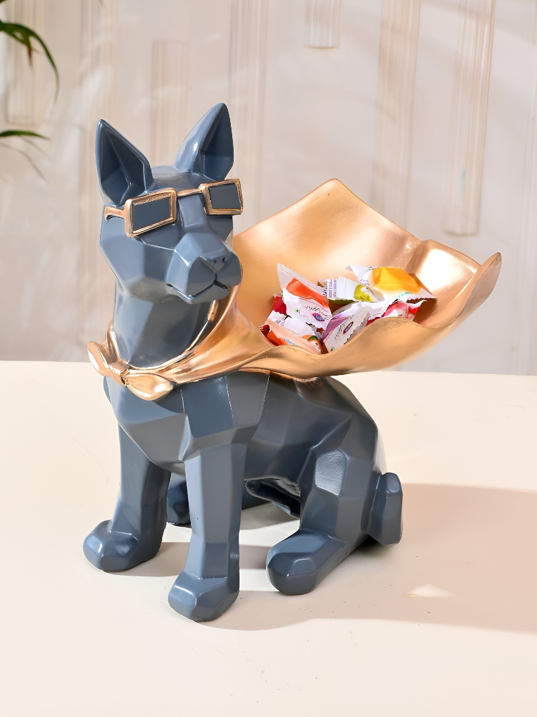 Afterstitch Flying Dol Grey Polyresin Matte Living Room Small Showpiece - 9.8 Inches