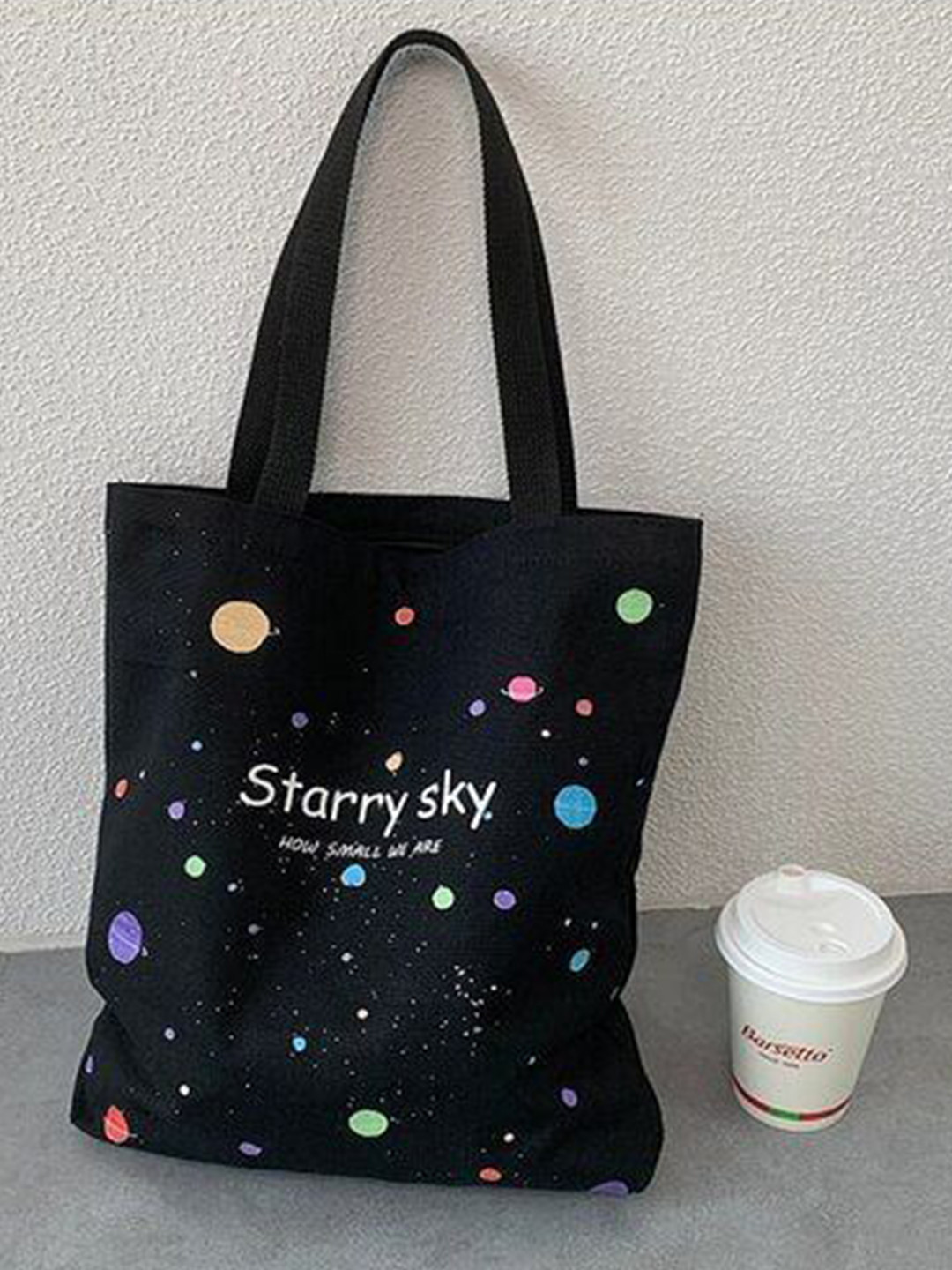 the sack co Typography Oversized Shopper Tote Bag