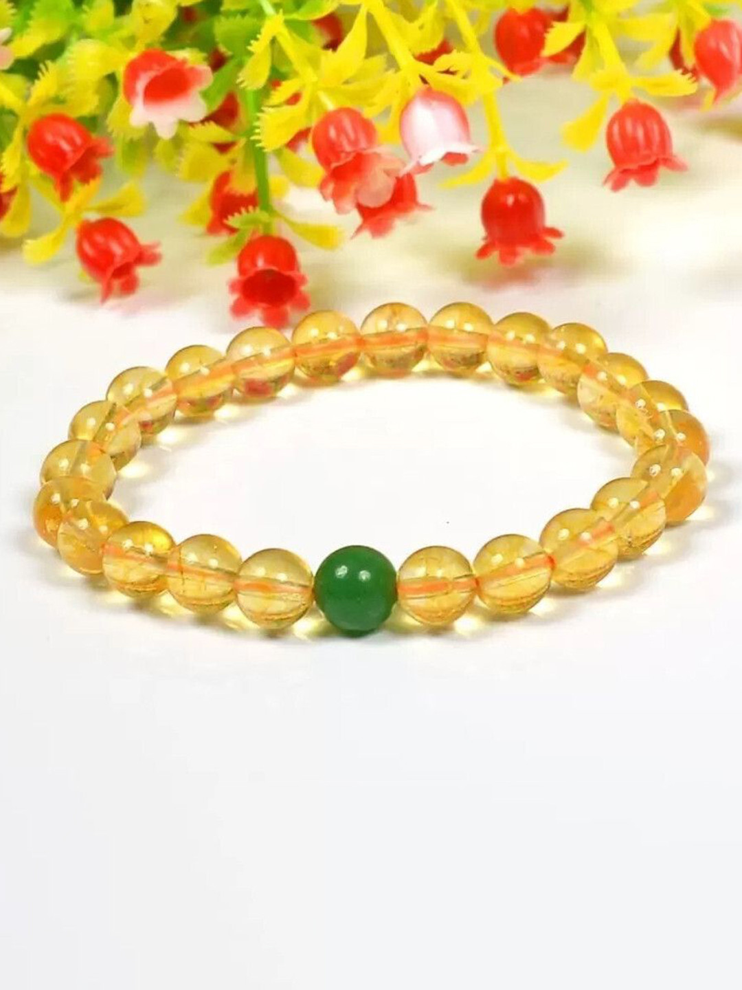 Sukhad Citrine & Jade Charm Bracelet