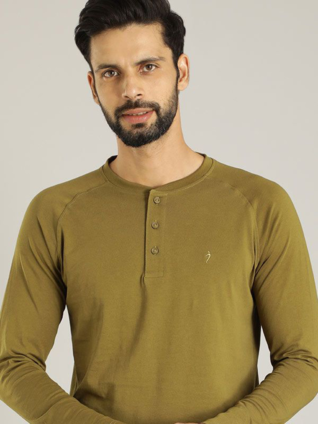 Indian Terrain Henley Neck Cotton T-shirt