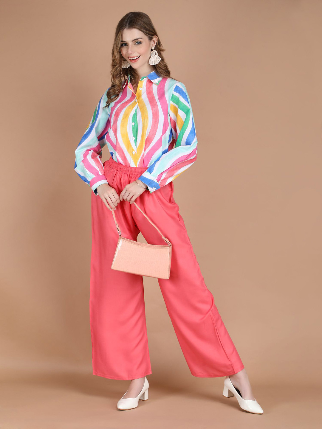 Women Plus Size Rayon Wide Leg Palazzo