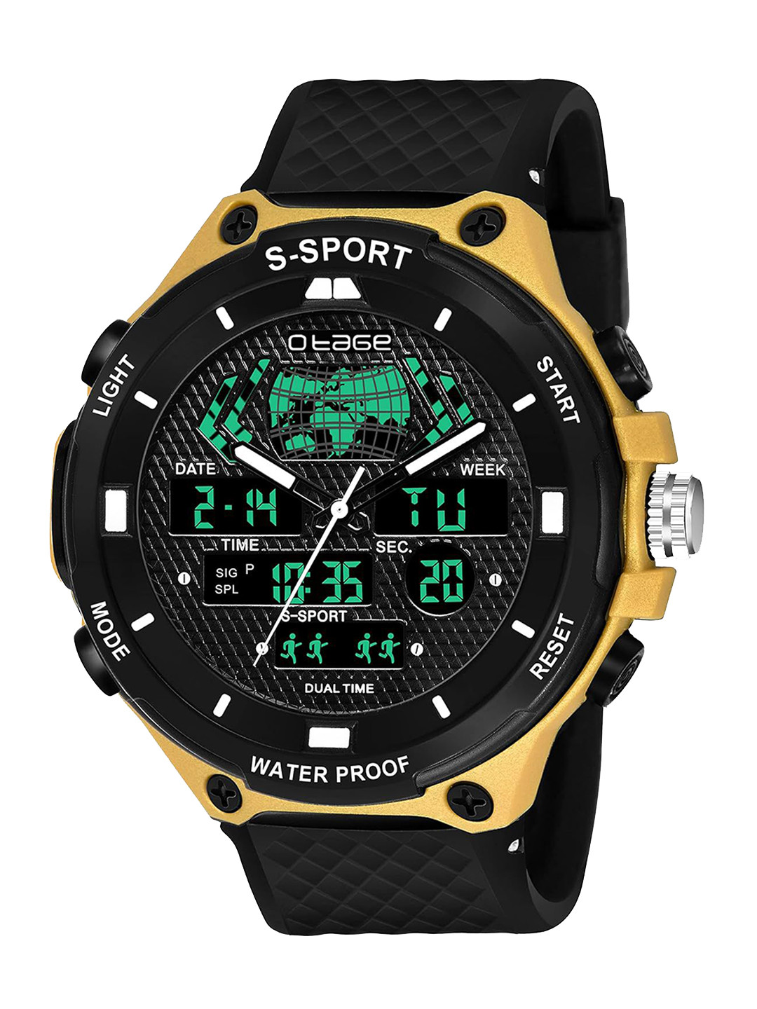 Otage Men Dial & Straps Analogue and Digital Multi Function Watch Otg-9084-Gold