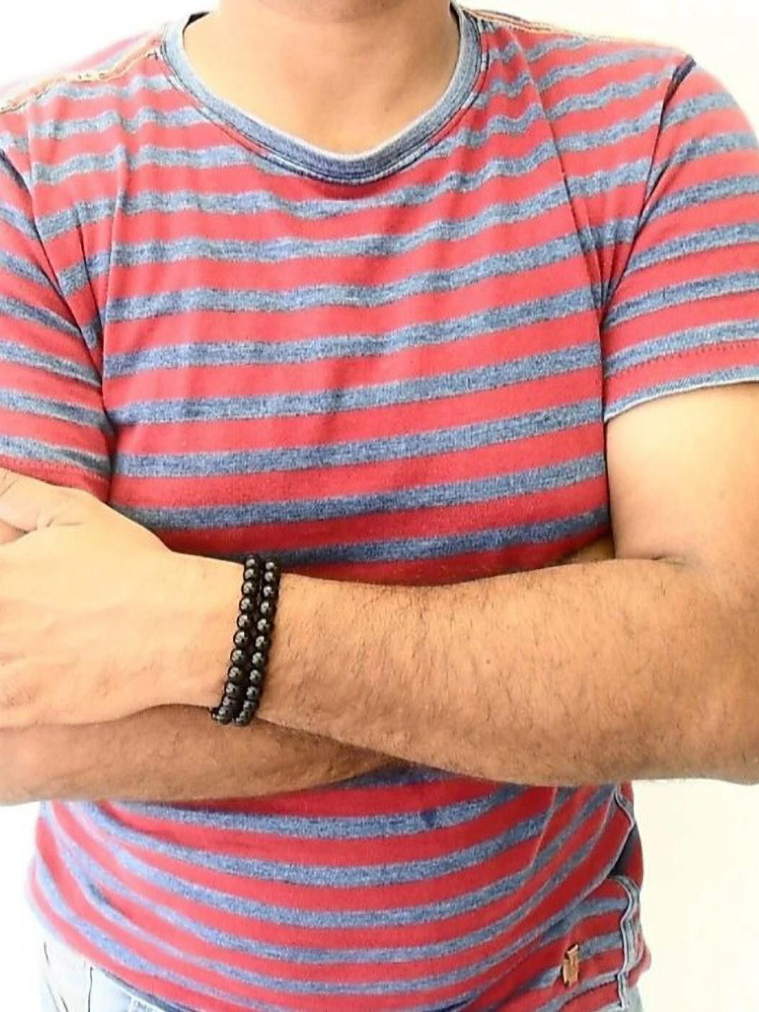 Sukhad Set of 2 Beads Beaded Elasticated  Bracelets