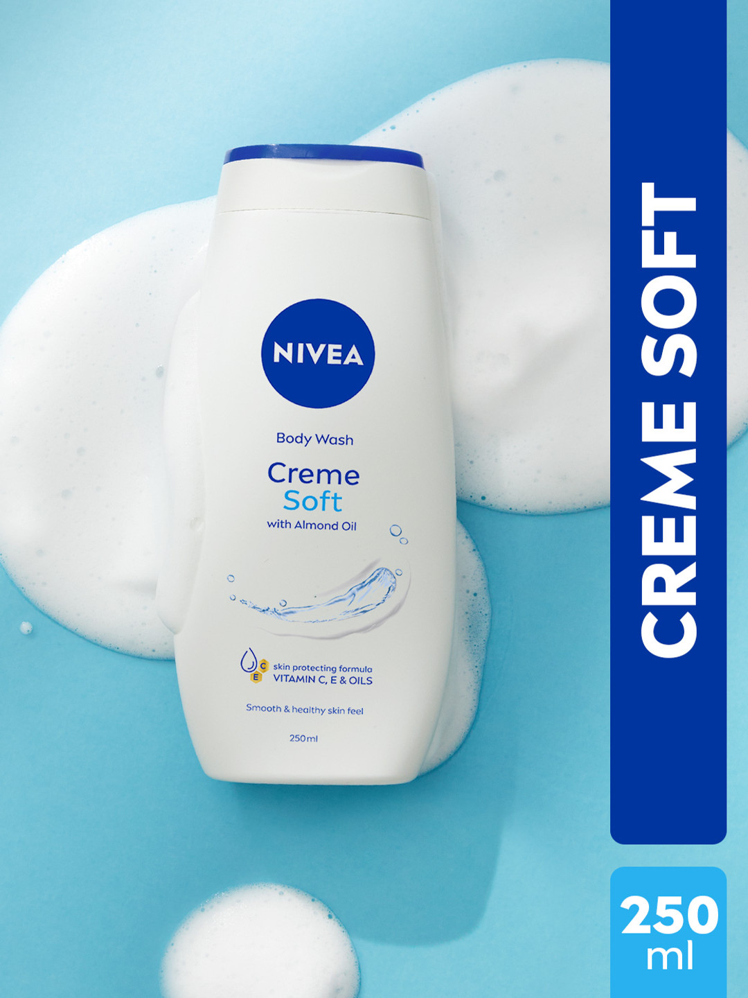 Nivea Creme Soft Shower Cream Soft Naturally Clean & Healthy Skin Natural Almond Oil 250ml