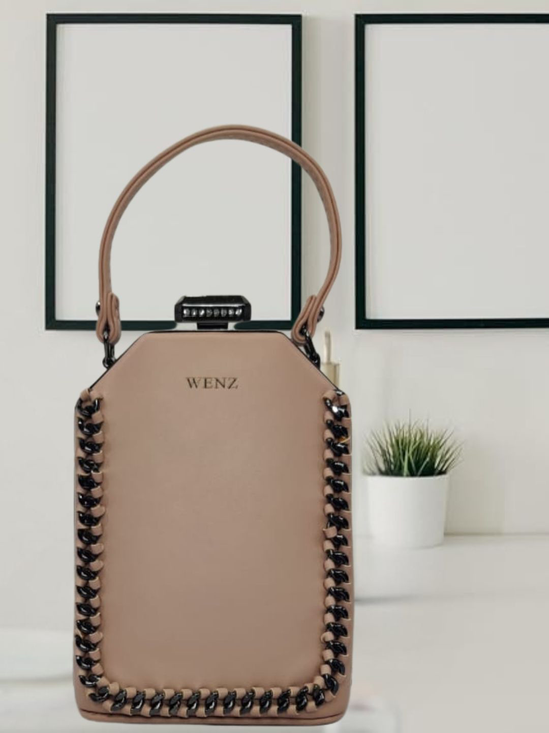 Wenz Embellished Box Clutch