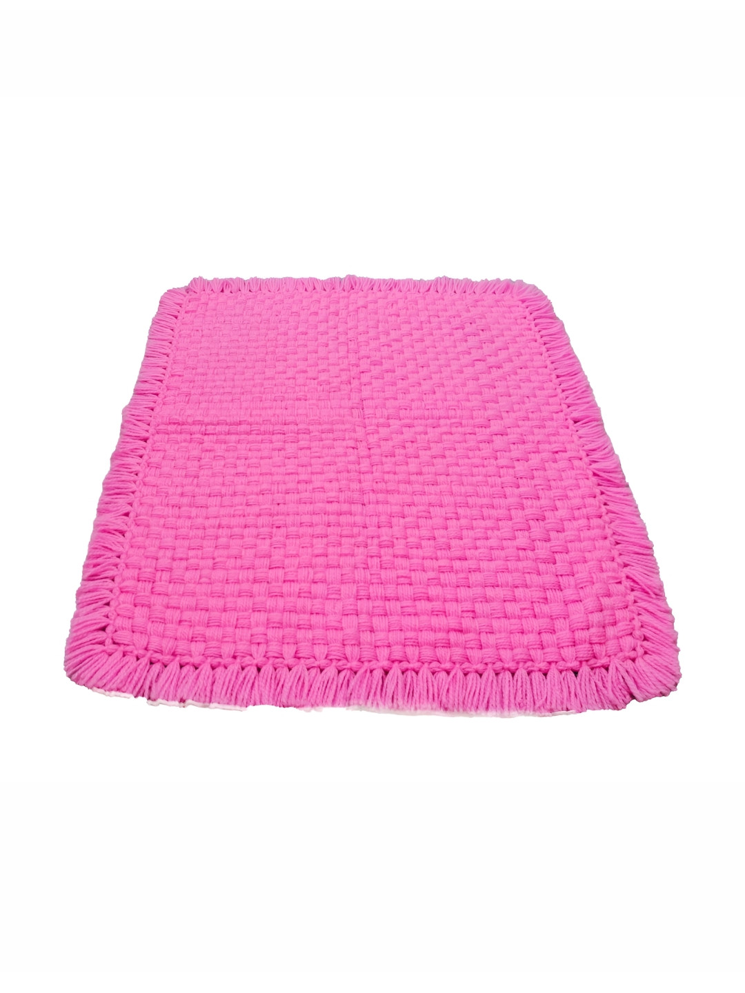 Jaipur Woollen Handicraft Soft Woollen Handmade Pink Prayer Mat
