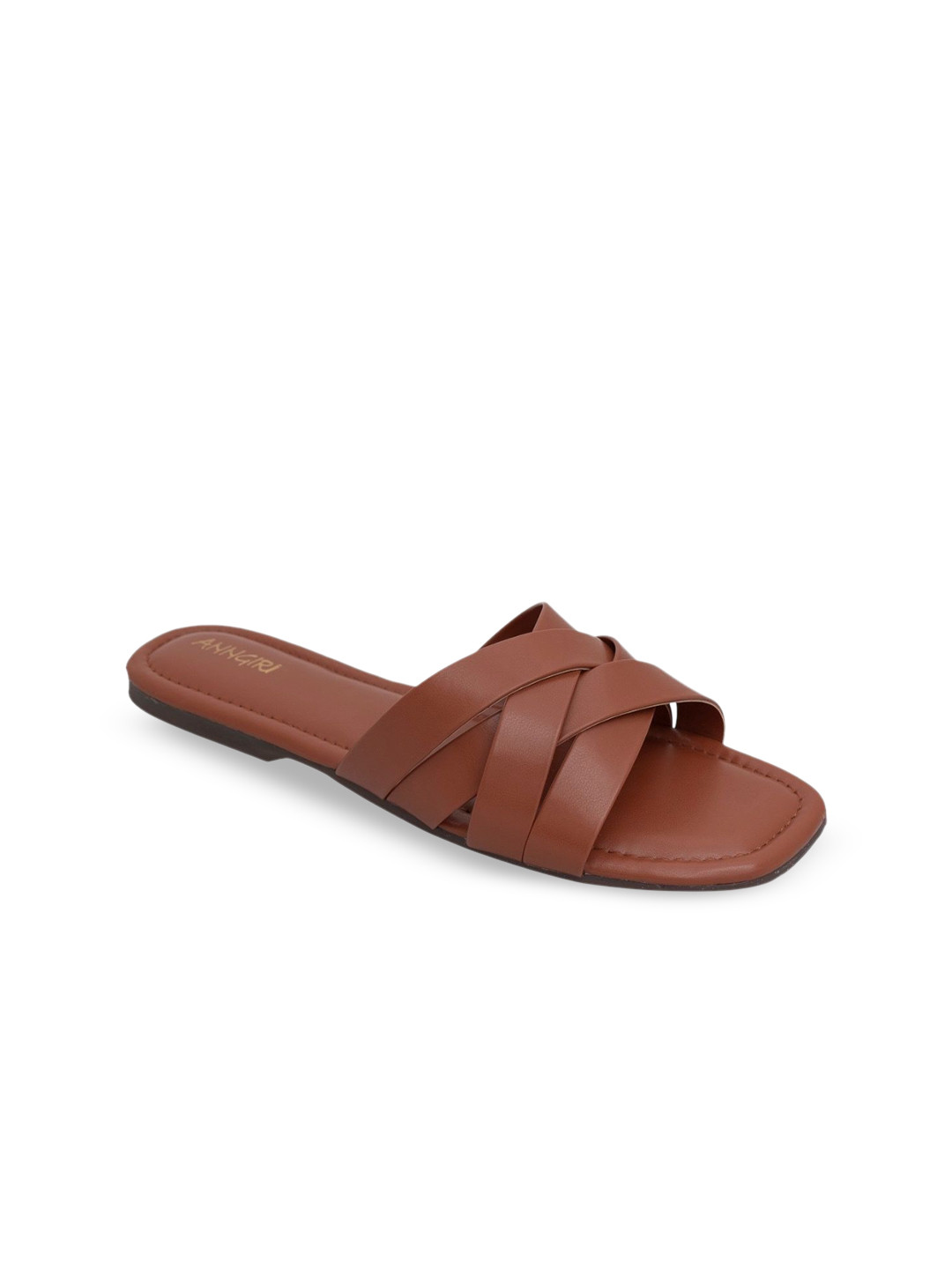 Anngiri Women Criss Cross Open Toe Flats