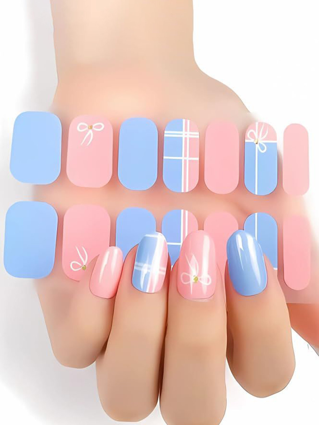 Hawtever Set Of 14 Long Lasting Quick Dry Nail Wraps - Gift Of Love
