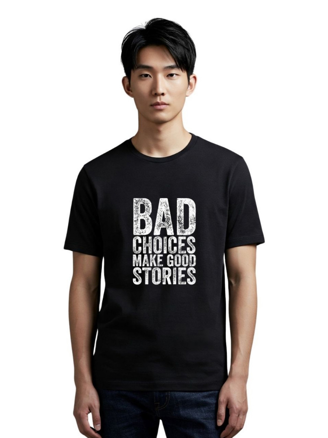 PULP Bad Choices Make Good Stories Typography Printed Pure Cotton T-Shirt