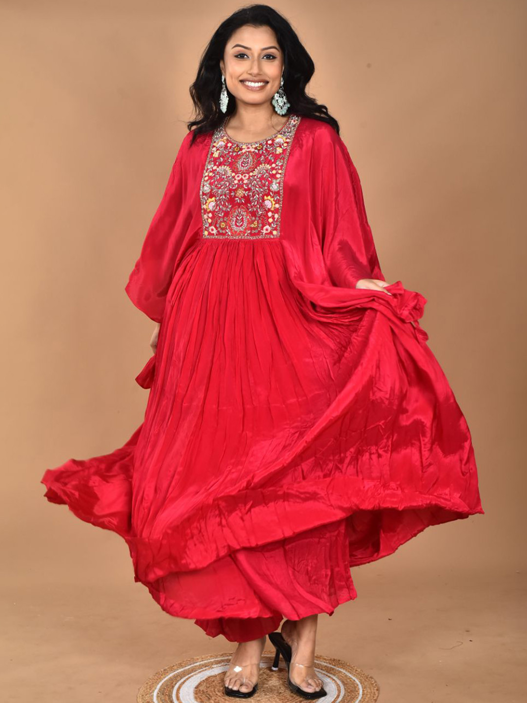 Morchari Zari Embroidery Kaftan Gown Ethnic Dresses