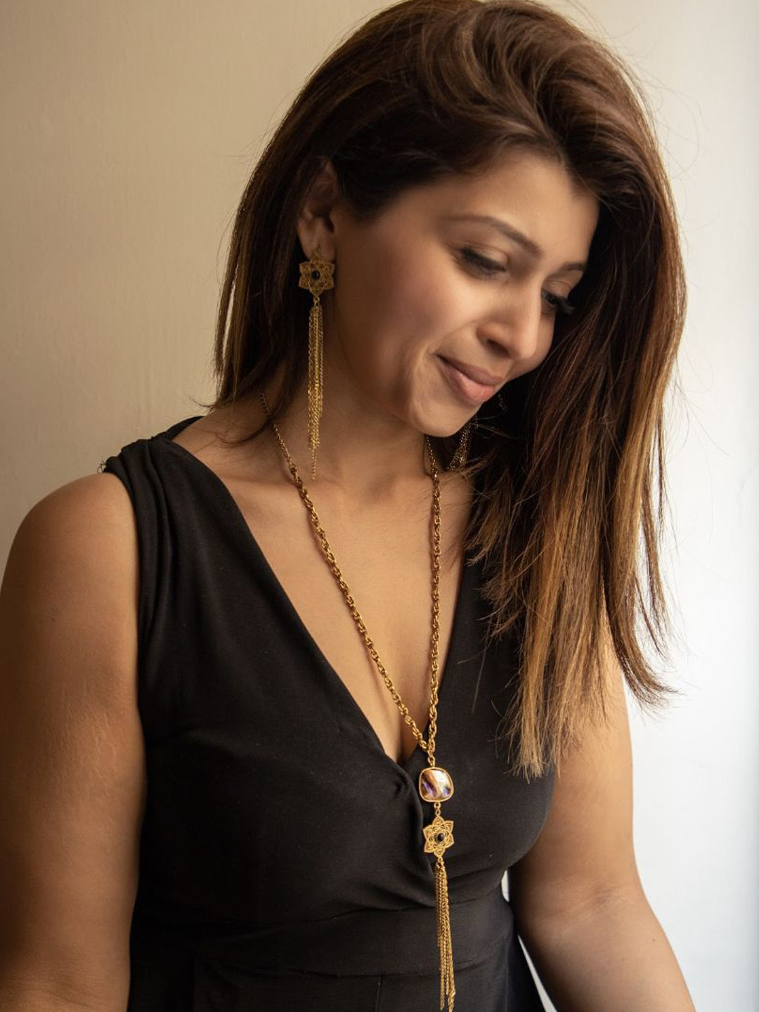 Soul Works Onyx Studded Chain with free Brasso polishing Liquid